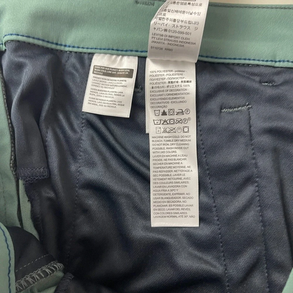 Levis Pants Mens 34x30 Green XX Chino Tech Standard Taper Performance Gorpcore